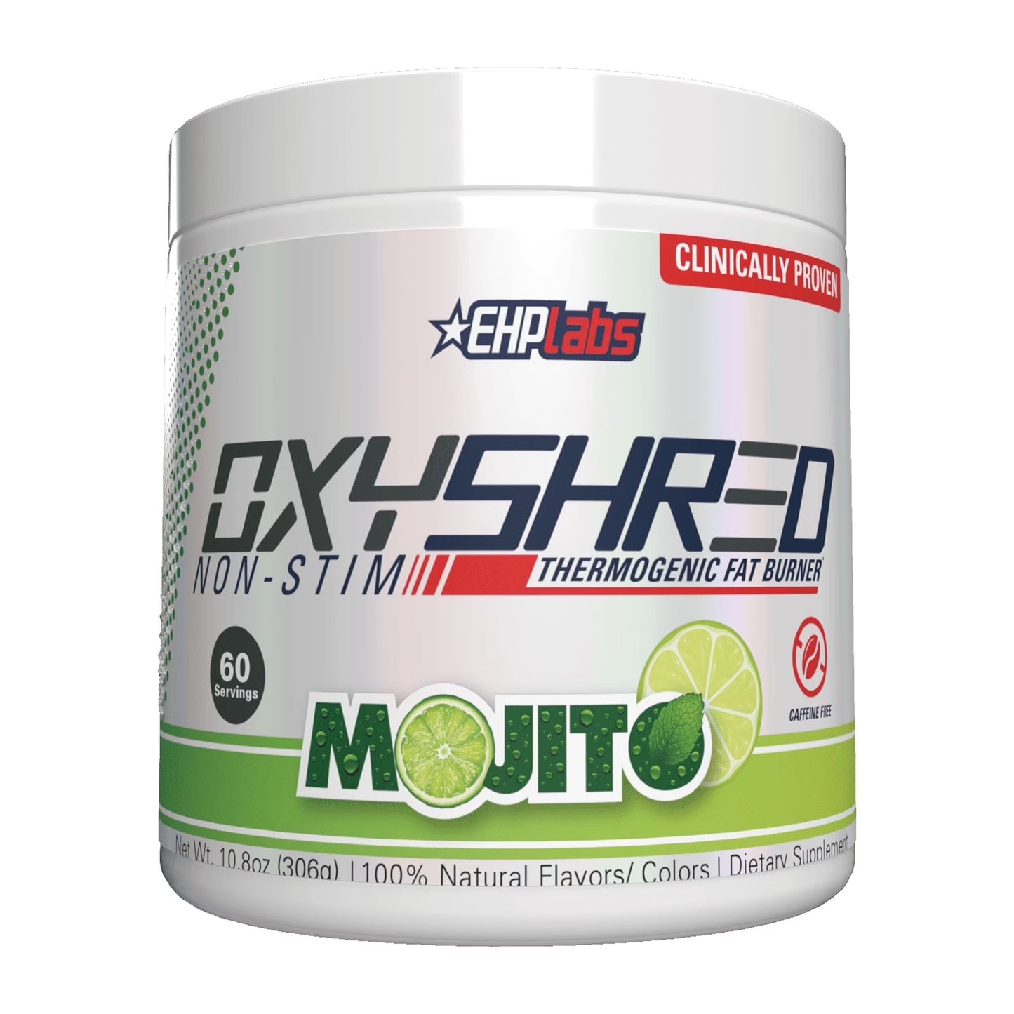 Oxyshred Non Stimulant Pre Workout Powder - Stim Free Pre Workout, Caffeine Free Preworkout for Men & Women - Non Stim Preworkout - Sugar Free Energy Powder - Mojito, 60 Servings