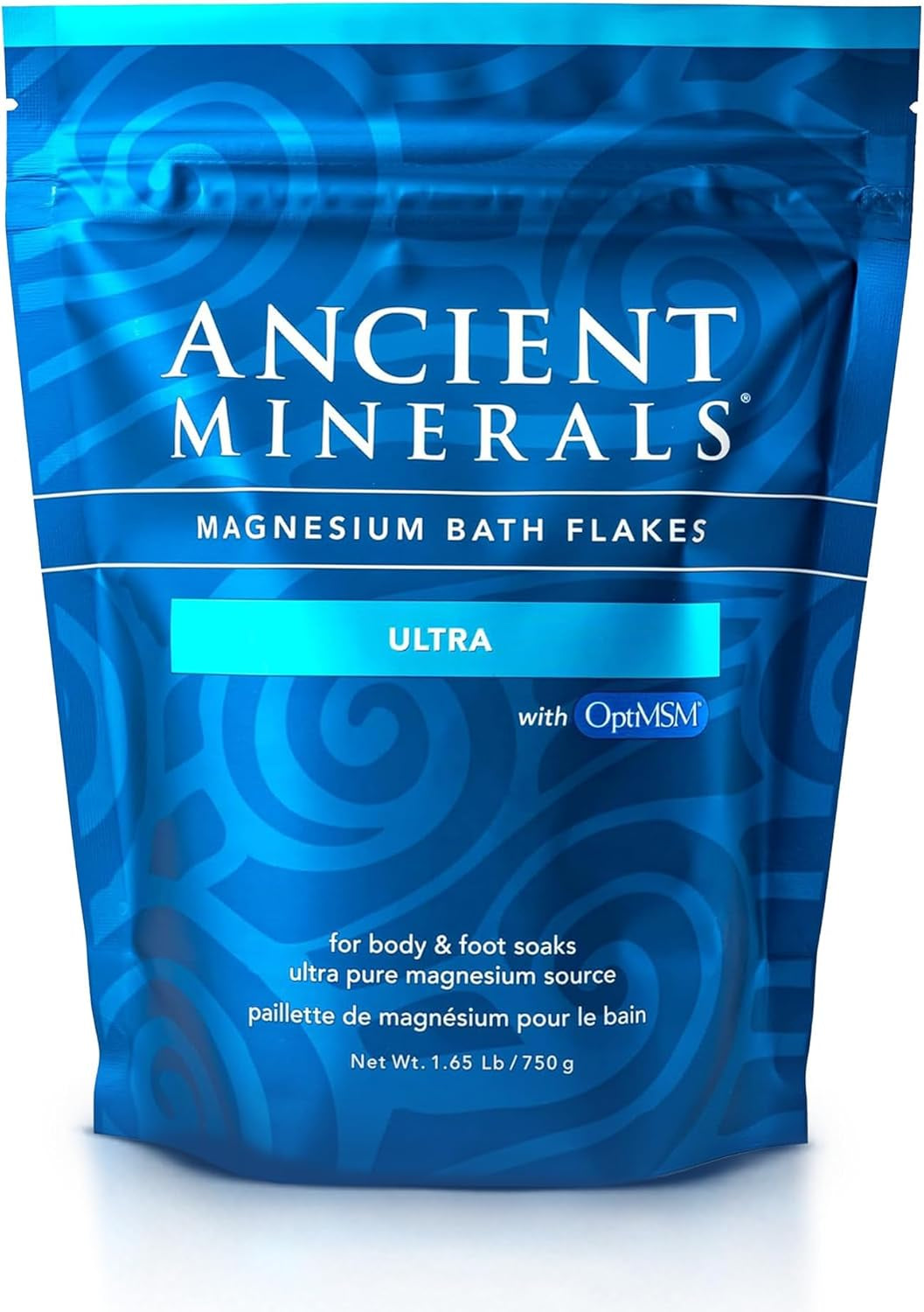 Ancient Minerals Magnesium Bath Flakes Forest Calm - Resealable Magnesium Bag of Zechstein Chloride Alternative to Epsom Bath Salt (1.65 Lb)