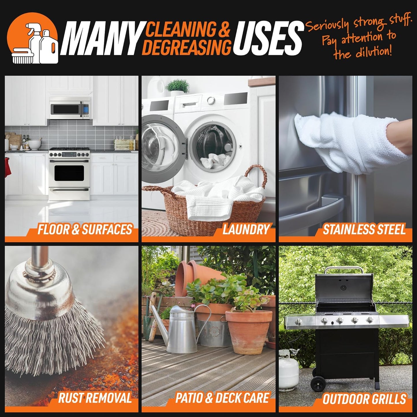 Calyptus 50% Pure Concentrated Vinegar | Maximum-Performance (12.5X) Power | Technical Grade | Dilutes Easily to 5% Acidity (1.5 Cups per Gallon) | Home and Outdoor Cleaning Concentrate | 1 Gallon