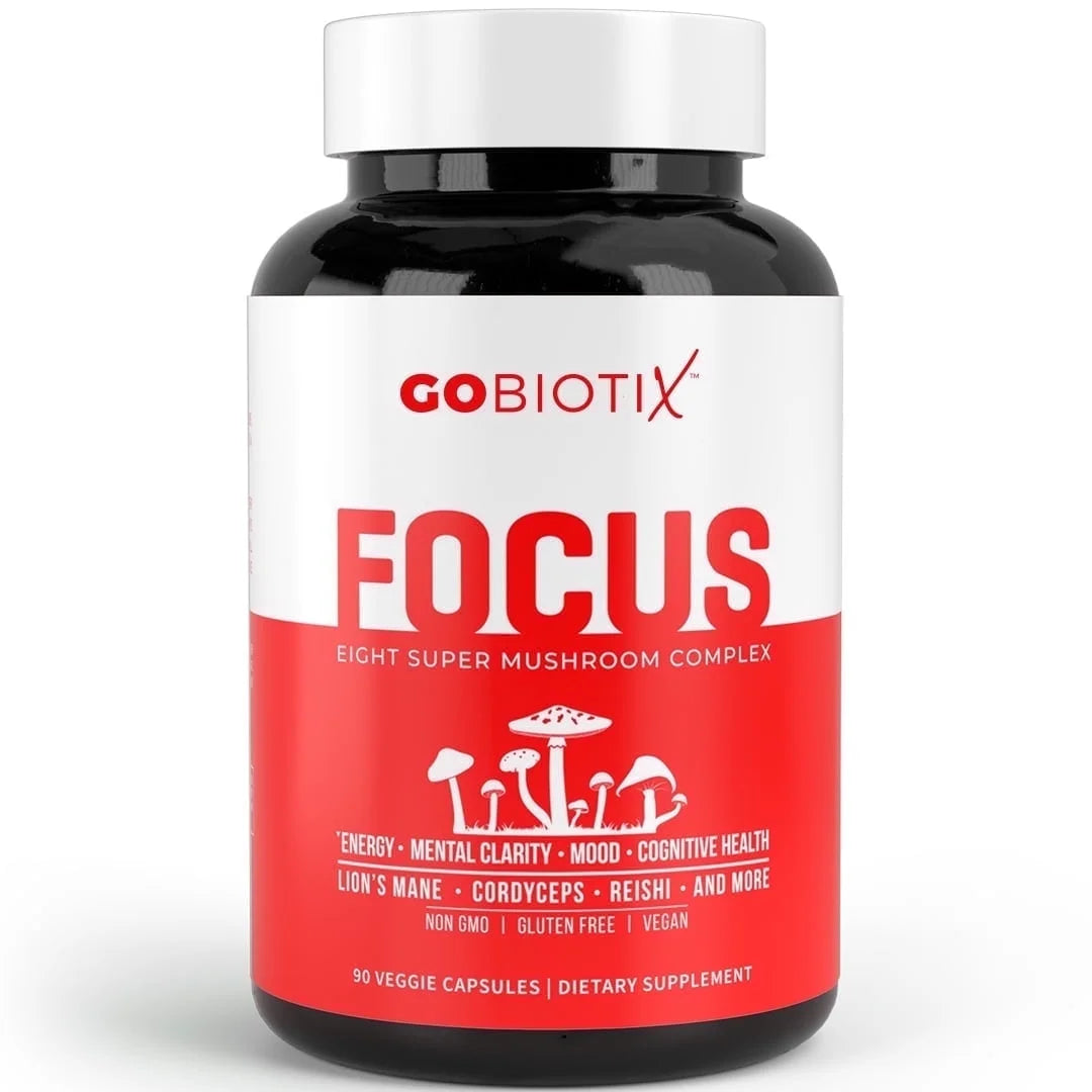 Focus 8 Mushroom Supplement Complex with Lion’S Mane & Reishi for Memory & Immune Support, 90 Ct