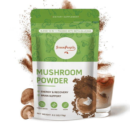 Mushroom Coffee- 10 Mushroom Blend plus Cordycepsour Superfood Powder- 6.2Oz (60 Servings) by