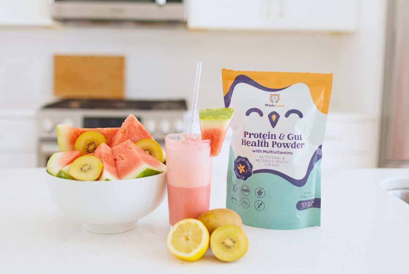 Withlove Kids Protein & Gut Health Powder W/ Multivitamins - Vanilla