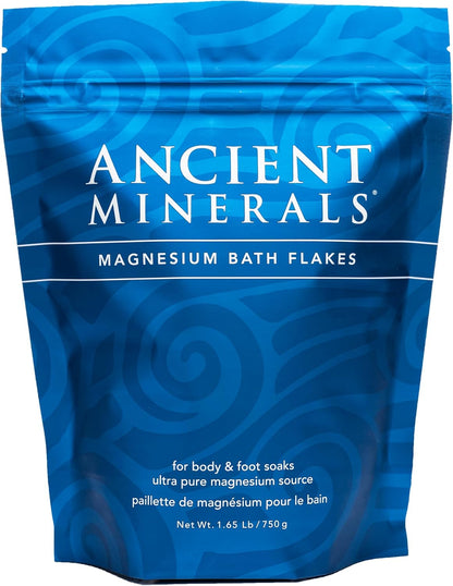 Ancient Minerals Magnesium Bath Flakes - Bathing Alternative to Epsom Salt - Soak in Natural Salts - High-Absorption Efficiency for Relaxation, Wellness & Muscle Relief (4 .4 Lb)