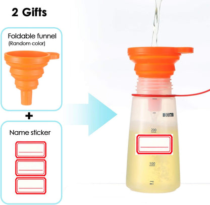 Condiment Squeeze Bottle for Sauces Wide Mouth, Plastic Squeeze Bottles for Condiments, Paint, Ketchup, Mustard, Oil, Resin, Baking, Cake Decorating, Cleaning, BPA Free-Food Grade (10 Oz., 2, Count)