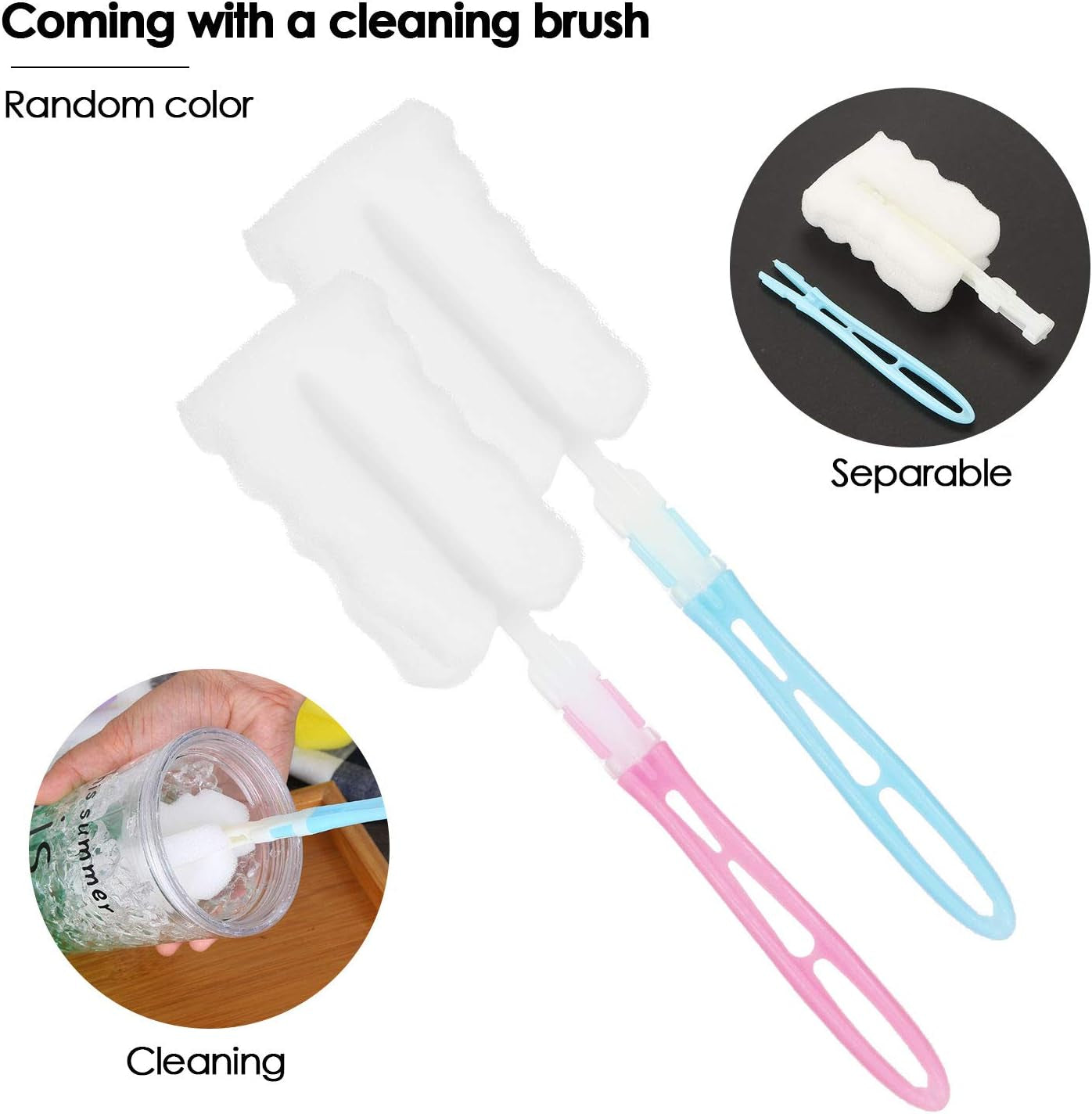 Condiment Squeeze Bottle for Sauces Wide Mouth, Plastic Squeeze Bottles for Condiments, Paint, Ketchup, Mustard, Oil, Resin, Baking, Cake Decorating, Cleaning, BPA Free-Food Grade (10 Oz., 2, Count)