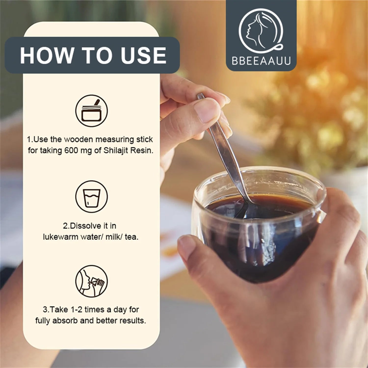 (2 Pack) Beau 600Mg Shilajit Supplement - Pure Himalayan Organic Shilajit Resin with Maximum Potency - Support for Energy, Immunity - 120G (4.2 Oz)