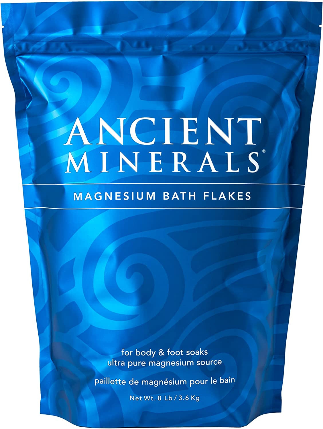 Ancient Minerals Magnesium Bath Flakes - Bathing Alternative to Epsom Salt - Soak in Natural Salts - High-Absorption Efficiency for Relaxation, Wellness & Muscle Relief (4 .4 Lb)