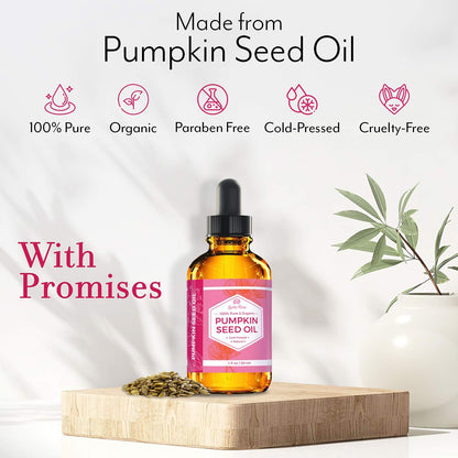 Leven Rose Pumpkin Seed Oil for Hair Growth 2 Oz, 100% Pure Pumpkin Seeds Oil for Skin and Nails - Natural Pumpkin Seed Extract for Moisturizing Scalp, Dry and Rough Skin