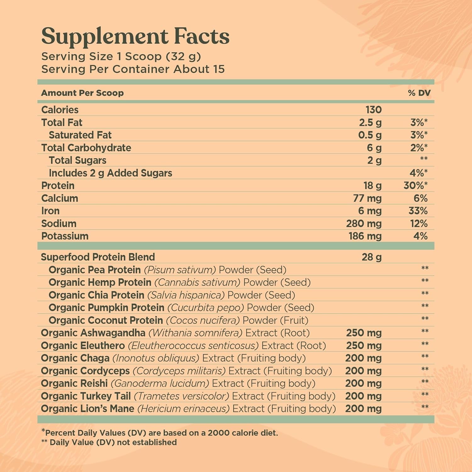 Four Sigmatic Organic Plant-Based Protein Powder Unflavored Protein with Lion’S Mane, Chaga, Cordyceps and More | Clean Vegan Protein Elevated for Brain Function and Immune Support | 16.9 Oz