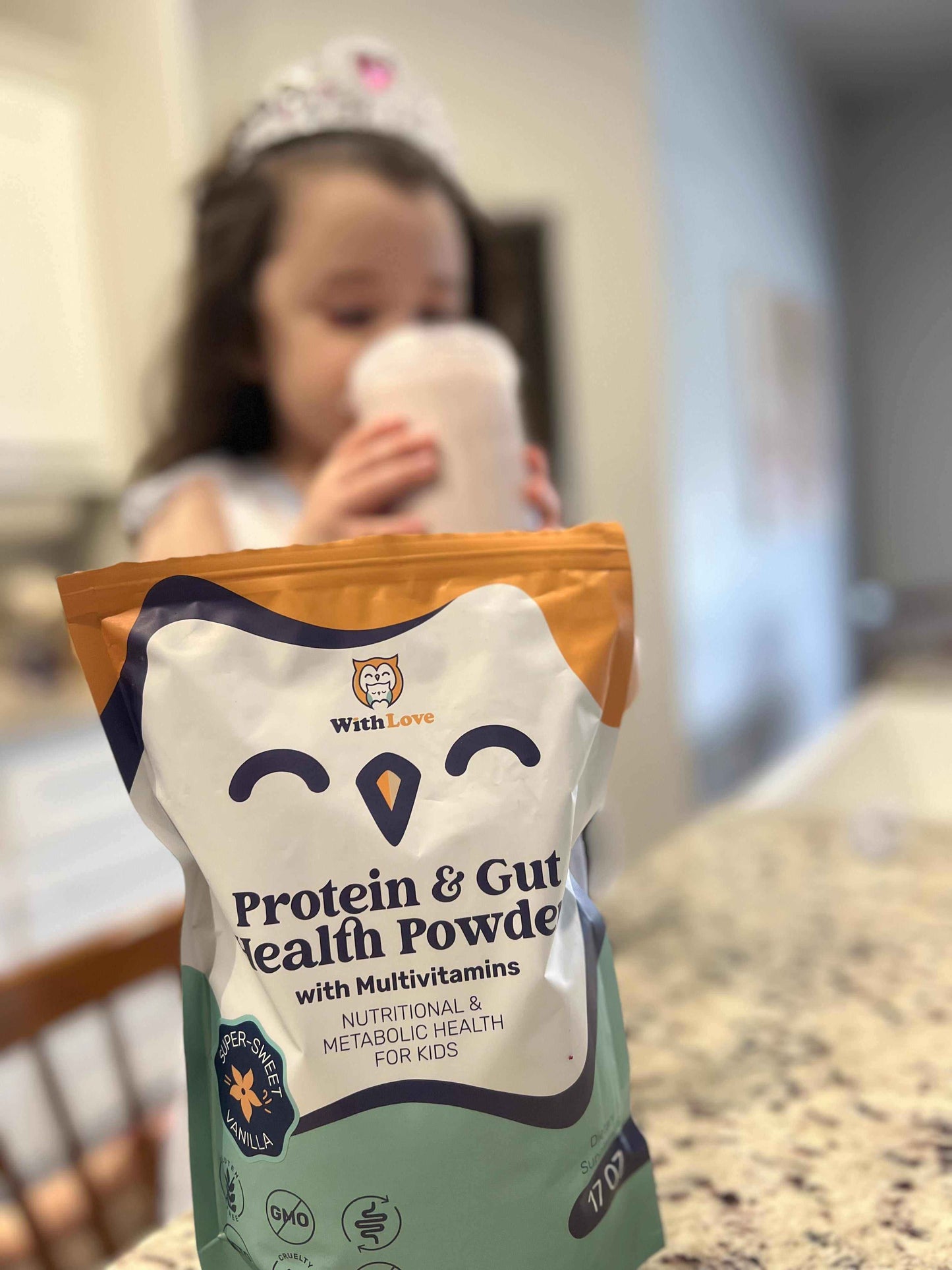 Withlove Kids Protein & Gut Health Powder W/ Multivitamins - Vanilla