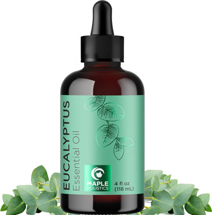 Peppermint Essential Oil for Diffuser Aromatherapy - 100% Pure Peppermint Oil for Hair Skin and Nails plus Undiluted Refreshing Aromatherapy Essential Oil for Diffusers Baths and Topical Uses 4Oz