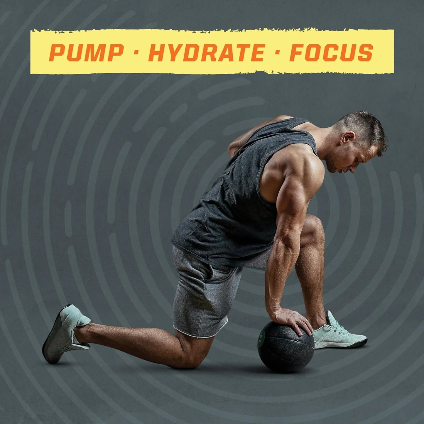 Active Pre-Workout Powder for Men, Caffeine-Free, Yuzu Mango, 11.1 Oz (30 Servings)