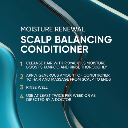 Head & Shoulders Royal Oils Dandruff Shampoo and Conditioner Set, Coconut Oil & Apple Cider Vinegar, Moisture Renewal, Scalp Relief, Curly & Coily Hair, anti Dandruff, 31.4 Fl Oz Each, 2 Pack