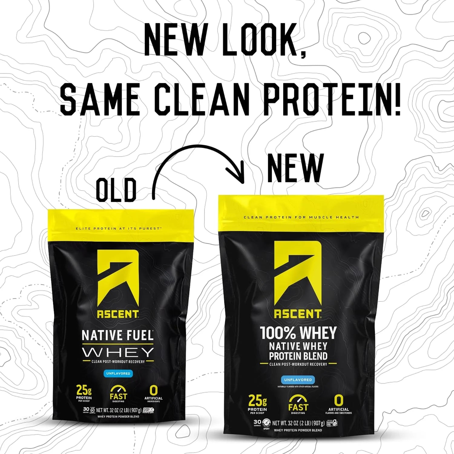 100% Whey Protein Powder - Post Workout Whey Protein Isolate, Zero Artificial Flavors & Sweeteners, Gluten Free, 5.5G BCAA, 2.6G Leucine, Essential Amino Acids, Unflavored 2 Lb