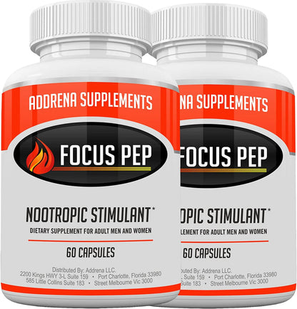 2 Pack- over the Counter Stimulants to Speed up Naturally: Study Alternative and Best Legal Energy Supplements for Nootropic Brain Boosting 120 Pills