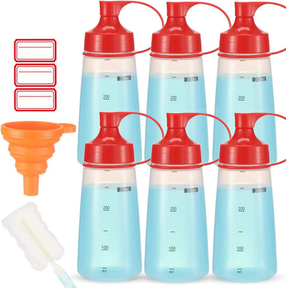 Condiment Squeeze Bottle for Sauces Wide Mouth, Plastic Squeeze Bottles for Condiments, Paint, Ketchup, Mustard, Oil, Resin, Baking, Cake Decorating, Cleaning, BPA Free-Food Grade (10 Oz., 2, Count)