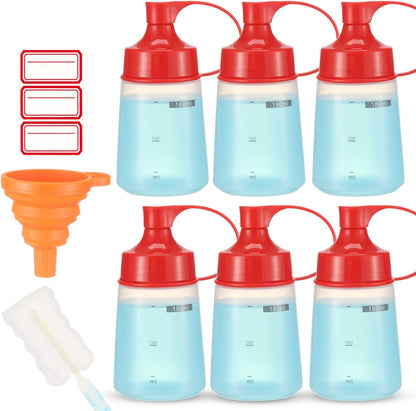 Condiment Squeeze Bottle for Sauces Wide Mouth, Plastic Squeeze Bottles for Condiments, Paint, Ketchup, Mustard, Oil, Resin, Baking, Cake Decorating, Cleaning, BPA Free-Food Grade (10 Oz., 2, Count)